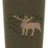 Chaussettes montantes kaki motifs cerf/canard