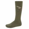 Chaussettes montantes kaki motifs cerf/canard