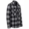 Chemise Homme Flanelle Brandit® - Carreaux Noir/Gris