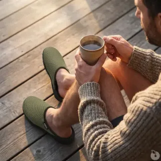 Mules respirantes Airplum pour homme - Kaki