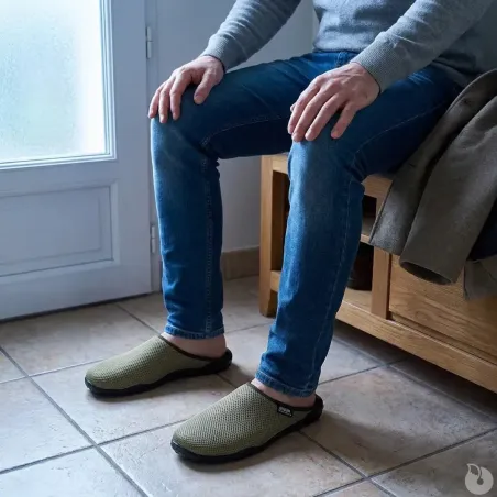 Mules respirantes Airplum pour homme - Kaki