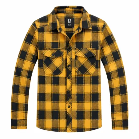 Chemise flanelle Brandit® jaune/noire - Homme
