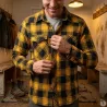 Chemise flanelle Brandit® jaune/noire - Homme
