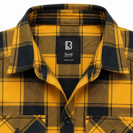 Chemise flanelle Brandit® jaune/noire - Homme