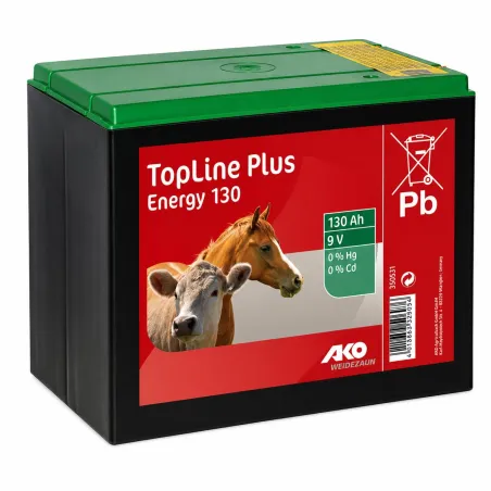 Pile 9V 130 Ah pour électrificateur de clôture animale