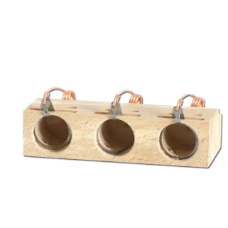 Piège à souris en bois 3 entrées - Efficace et durable