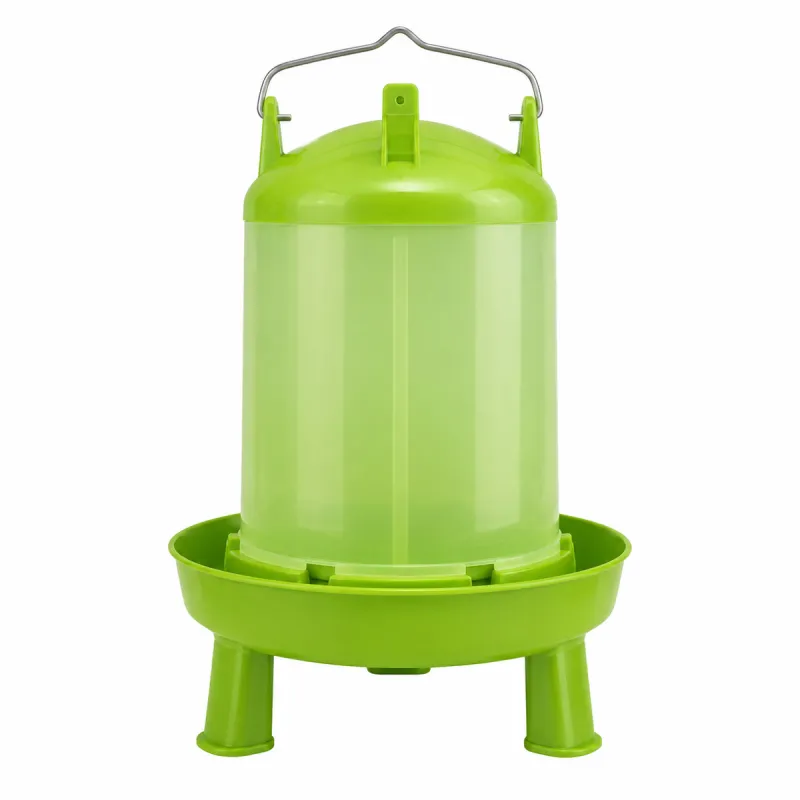 Abreuvoir 14L sur pied vert pour volailles - Pratique