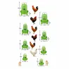 Abreuvoir 14L sur pied vert pour volailles - Pratique
