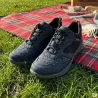 Baskets Duru cuir bleu marine imperméables à élastique