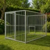 Chenil acier 1,5x2m avec porte 1,5m pour niche