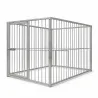 Chenil acier 1,5x2m avec porte 1,5m pour niche