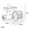 Hachoir électrique Reber n°12 500W 50-90 kg/h