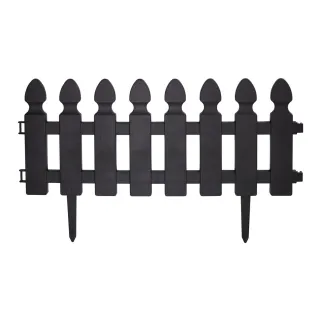 Clôtures jardin noires 50x30 cm - Lot de 6 résistantes