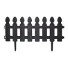 Clôtures jardin noires 50x30 cm - Lot de 6 résistantes