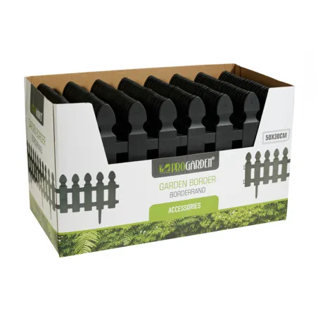 Clôtures jardin noires 50x30 cm - Lot de 6 résistantes