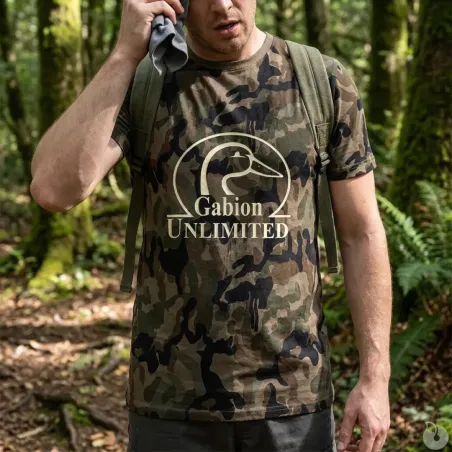 T-shirt camouflage Woodland coton léger 145g