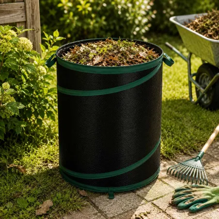 Sac à déchets pliable Ø55 x H68 cm avec ressort