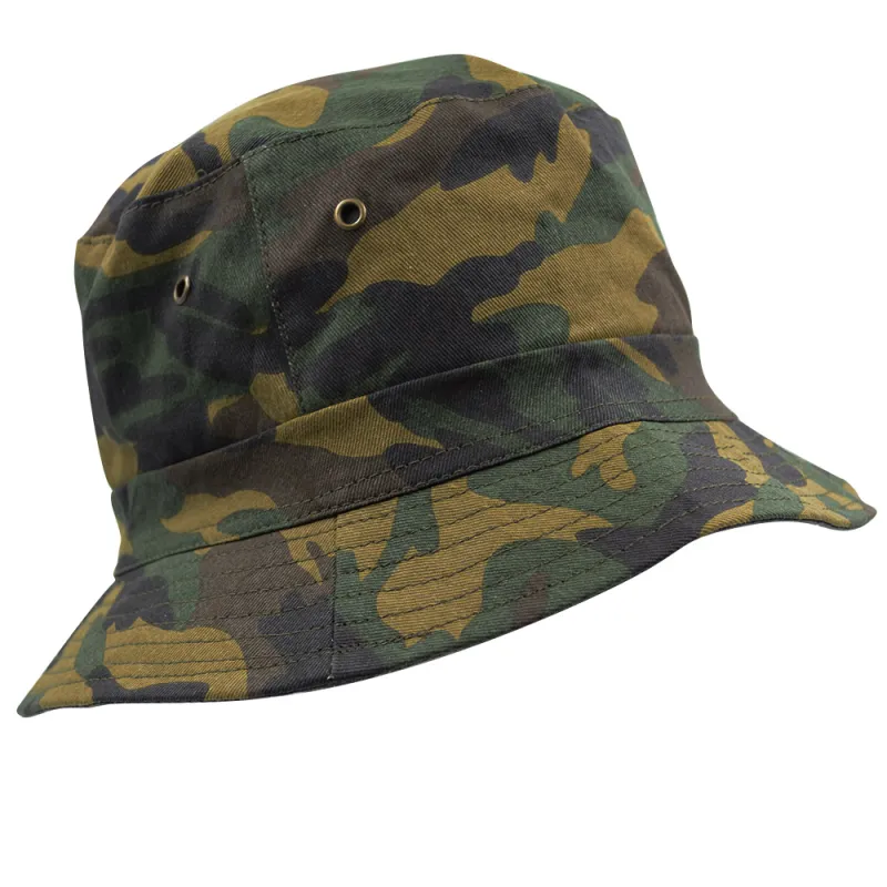 Bob réversible coton kaki/camouflage CE confort
