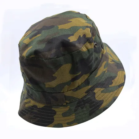 Bob réversible coton kaki/camouflage CE confort