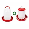 Kit abreuvoir 8L + mangeoire 9kg pour volailles