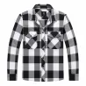 Chemise homme Brandit® carreaux noir/blanc - flanelle coton
