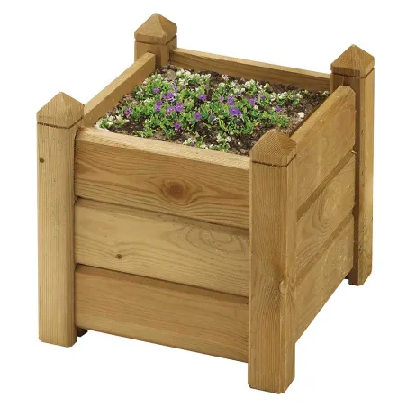 Jardinière bois 30x30x30 cm - Élégance naturelle