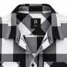 Chemise homme Brandit® carreaux noir/blanc - flanelle coton