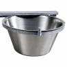 Mangeoire double pro pour chenil - Acier galvanisé 2x2,5L