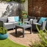 Salon de jardin Chicago marron Keter® - 4 pièces