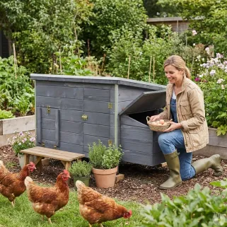 Poulailler Managua Stone - Bois & aluminium premium