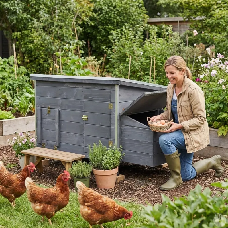 Poulailler Managua Stone - Bois & aluminium premium