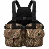 Gilet harnais chasse camo roseaux multi-poches adaptable