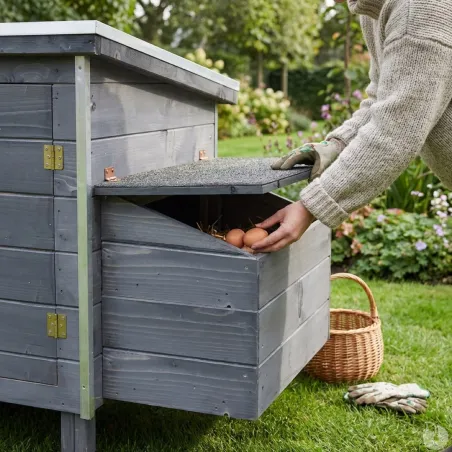 Poulailler Managua Stone - Bois & aluminium premium