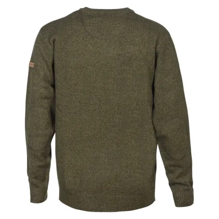 Pull col V kaki - Confort & résistance pour éleveurs et outdoor