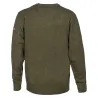 Pull col V kaki - Confort & résistance pour éleveurs et outdoor
