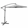Parasol déporté Azur 3m gris - Ombrage robuste et design