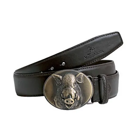 Ceinture cuir synthétique boucle sanglier Verney-Carron