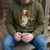 Sweat capuche kaki épagneul Bartavel® - Chasse & Nature