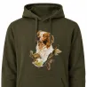 Sweat capuche kaki épagneul Bartavel® - Chasse & Nature