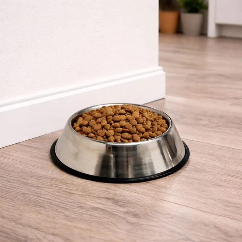 Gamelle inox anti-bruit pour chien - 24 cm - 1,8 L