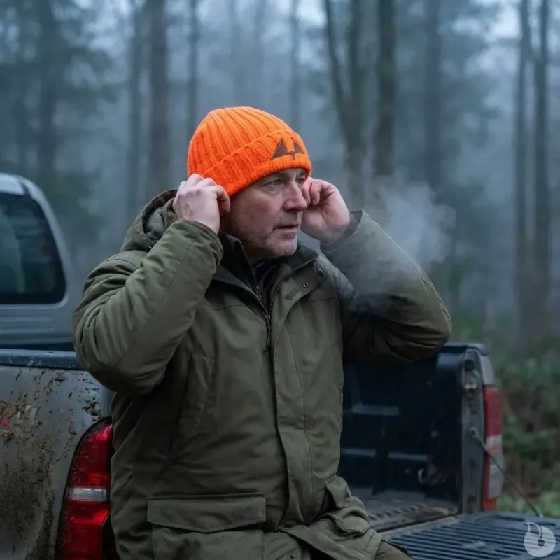 Bonnet Ultra Swedteam® orange néon - Visibilité optimale