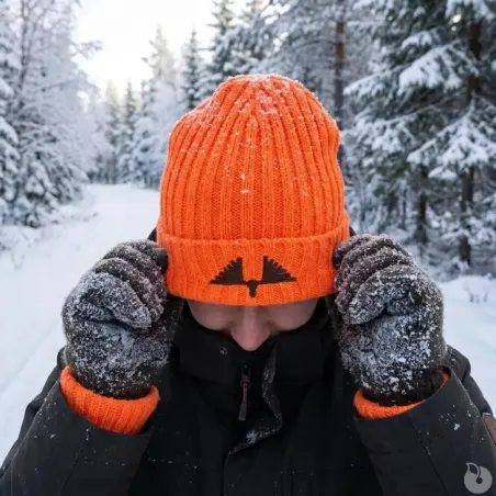 Bonnet Ultra Swedteam® orange néon - Visibilité optimale
