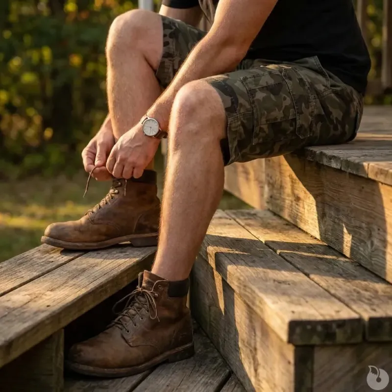 Short cargo camo 4 poches - style militaire outdoor