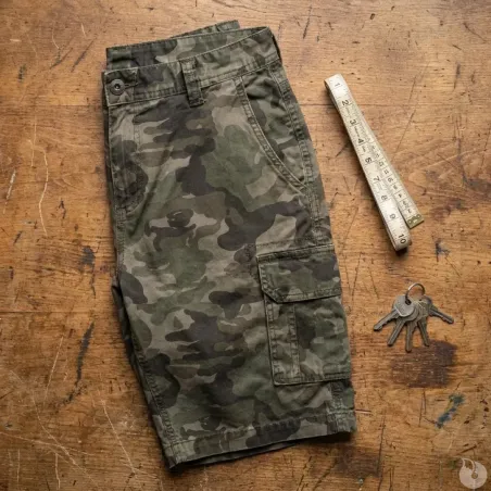 Short cargo camo 4 poches - style militaire outdoor