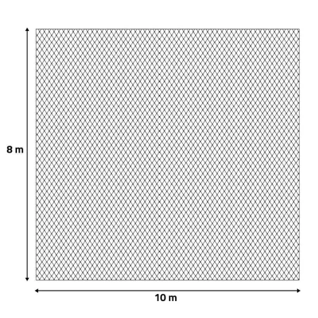 Filet anti-oiseaux 8x10m - Maille 15mm en nylon résistant