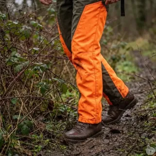 Pantalon traque imperméable Attila kaki/orange Verney-Carron