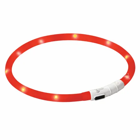 Collier LED rouge USB pour chien - Visible 500m