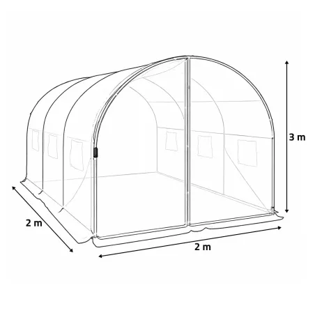 Housse de rechange pour serre 6m² - Polyéthylène 140g/m²