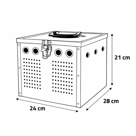 Panier alu 2 loges pour pigeons 24x21x28 cm