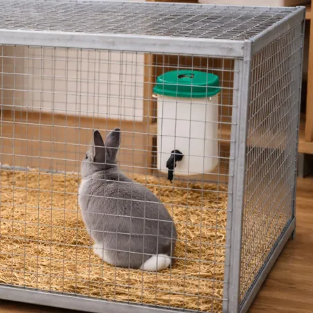 Abreuvoir pipette 1L pour lapins - Fixation cage